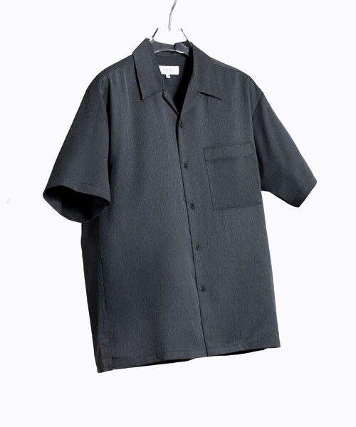 BEAMS JAPAN 開襟シャツ　ブルー BEAMS Cut-off Denim BEAMS Shirt (Shirts, Blouses, Casual