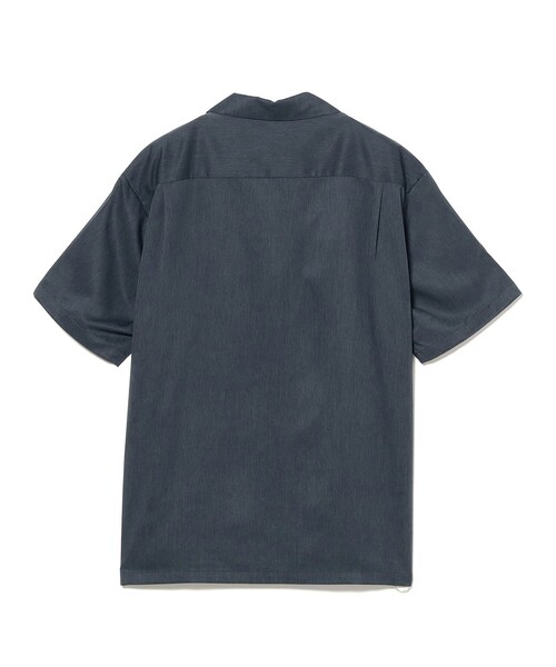 BEAMS JAPAN 開襟シャツ　ブルー B：MING by BEAMS シャツ 「ビジカジ対応」「セットアップ対応
