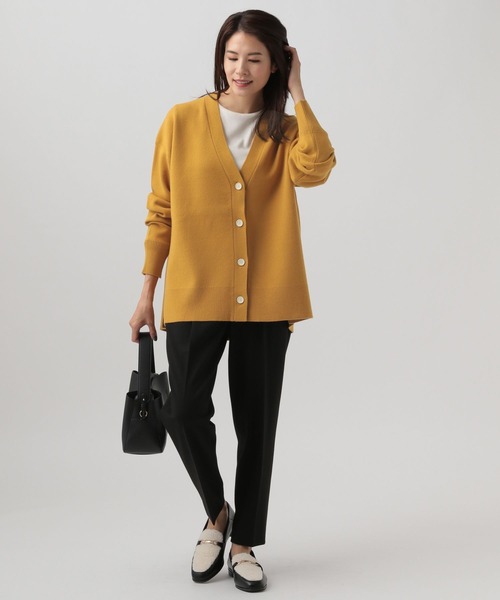 「Elura」 ニットカーディガン MEDIUM マスタード レディース_画像2