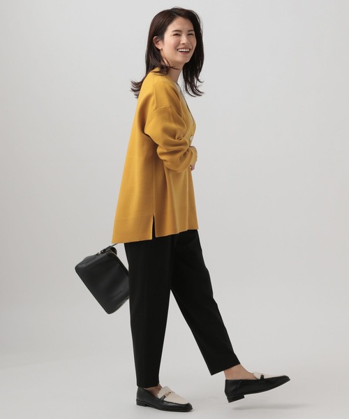 「Elura」 ニットカーディガン MEDIUM マスタード レディース_画像3