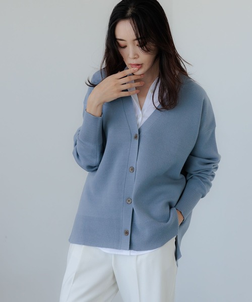 「Elura」 ニットカーディガン MEDIUM マスタード レディース_画像4