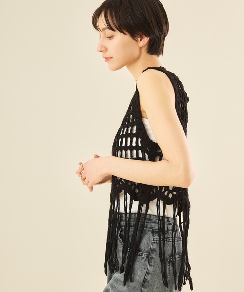 ànuke - Fringe Knit Bustier / フリンジニットビスチェ
