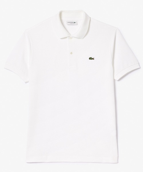 LACOSTE ラコステ　ワンポイントロゴ　デカロゴ　半袖ポロシャツ　白　L LACOSTE ポロシャツ LACOSTE/ラコステ 半袖ポロシャツ ワン