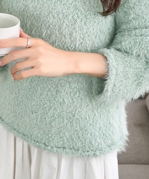 「mily bilet」 長袖ニット X-LARGE チャコールグレー レディース_画像9