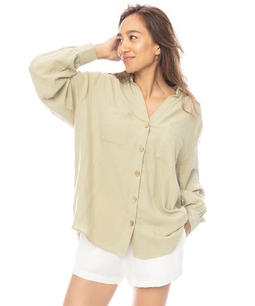 ブラウス シャツ BILLABONG レディース 「TROPICAL HIGHS」 SWELL BLOUSE LS WVN ロンＴ 「2025年春夏モ