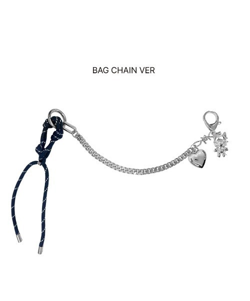 ●BLACKPURPLE● Signature Cat Heart charm Keyring (3色) BLACKPURPLE キーホルダー Signature Cat Heart charm Keyring