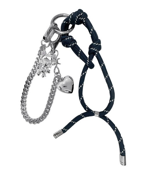 ●BLACKPURPLE● Signature Cat Heart charm Keyring (3色) BLACKPURPLE キーホルダー Signature Cat Heart charm Keyring