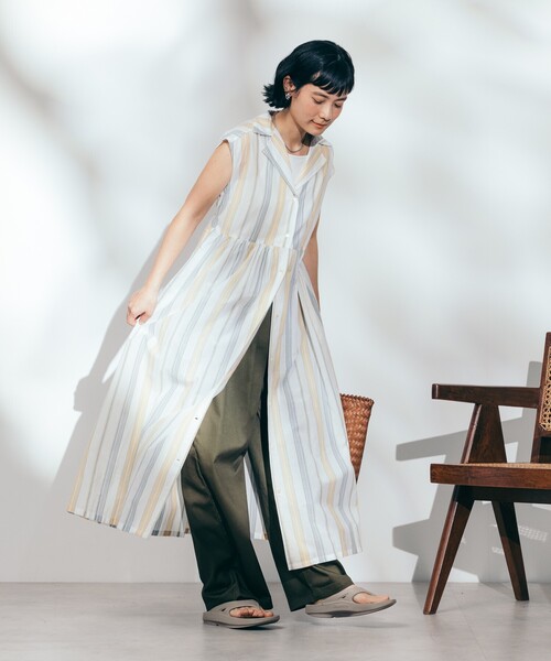 No.6 Store ストライプ ノースリーブ ワンピース