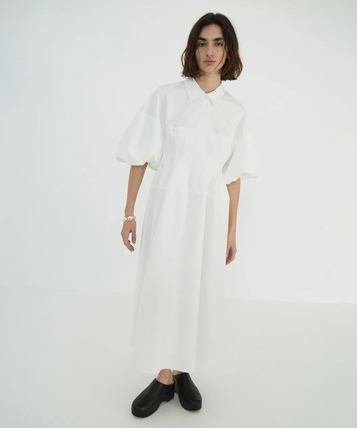 ワンピース CLANE WAIST DESIGN VOLUME ONEPIECE CLANE（クラネ） ワンピース WAIST DESIGN VOLUME ONEPIECE : ZOZOTOWN