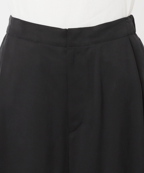plage スラックス パンツ fibril linen 混 フレアパンツ