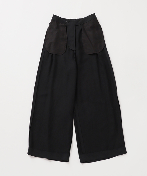 今季ブランド plage スラックス パンツ fibril linen 混 フレアパンツ パンツ