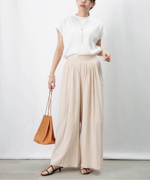 LUCA LADY LUCK LUCAワイドパンツ LADY LUCK LUCA パンツ LC/LLL タックワイドパンツ レディース
