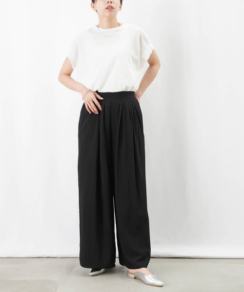LADY LUCK LUCA パンツ LC/LLL タックワイドパンツ レディース