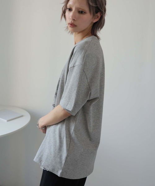 ULYSSES tシャツ 半袖 モノトーンプリントTシャツ レディース