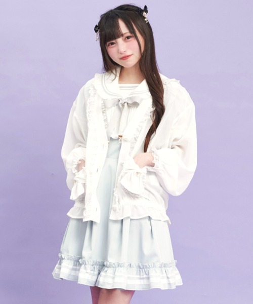 Secret Honey ワンピース ヨーク切替半袖セーラーワンピース