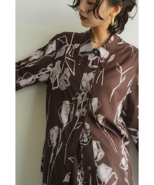 Knuth Marf（クヌースマーフ） ブラウス シャツ stripe flower shirt 