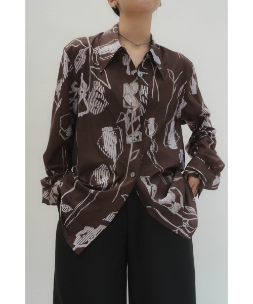 Knuth Marf ブラウス シャツ stripe flower shirt レディース