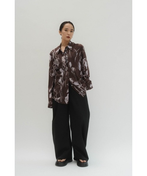Knuth Marf（クヌースマーフ） ブラウス シャツ stripe flower shirt 