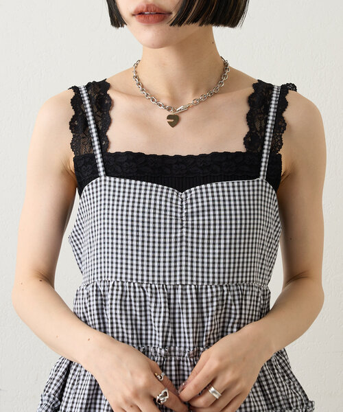 w closet（ダブルクローゼット） キャミソール 「3色展開」レース