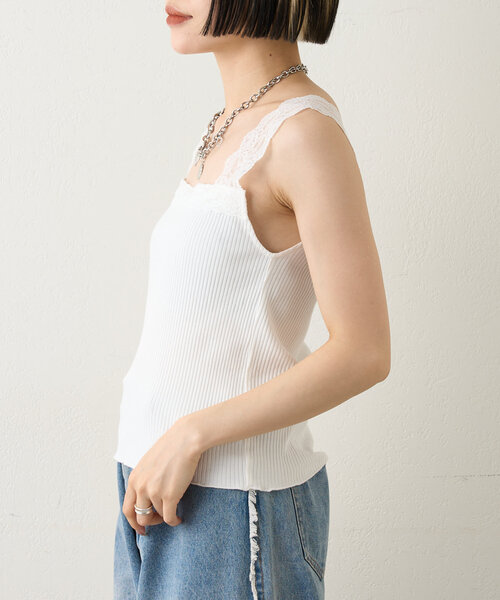 w closet（ダブルクローゼット） キャミソール 「3色展開」レース