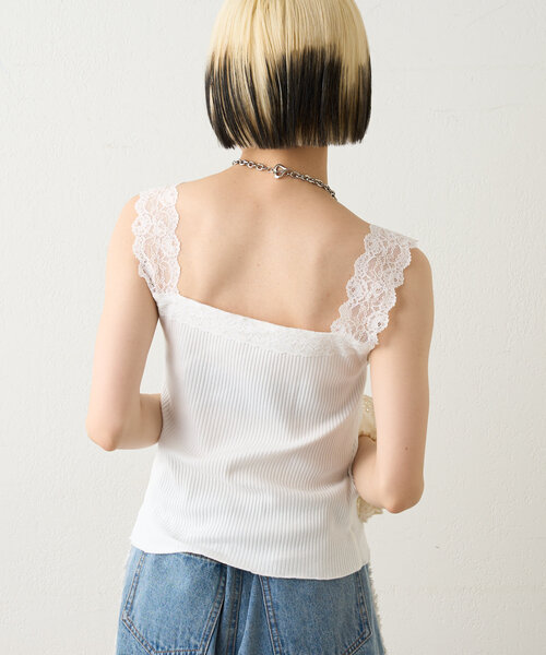 w closet（ダブルクローゼット） キャミソール 「3色展開」レース