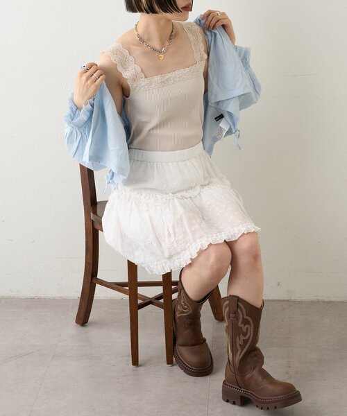 w closet（ダブルクローゼット） キャミソール 「3色展開」レース