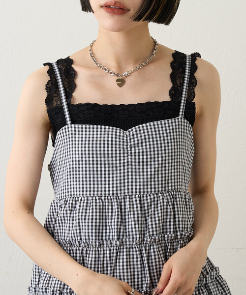 w closet（ダブルクローゼット） キャミソール 「3色展開」レース