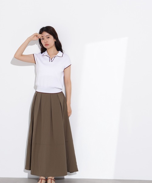 N. ラメラインスキッパーポロニット 新品 N.Natural Beauty Basic（エヌ ナチュラルビューティーベーシック