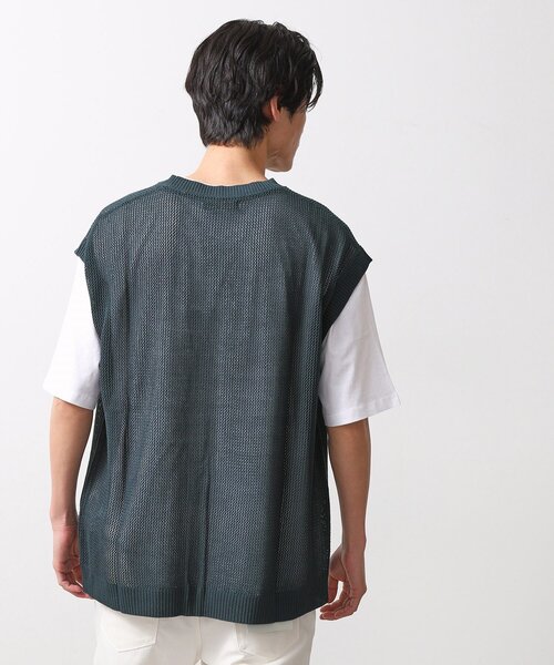 THE SHOP TK tシャツ メッシュニットアンサンブルベスト 「半袖Tシャツ