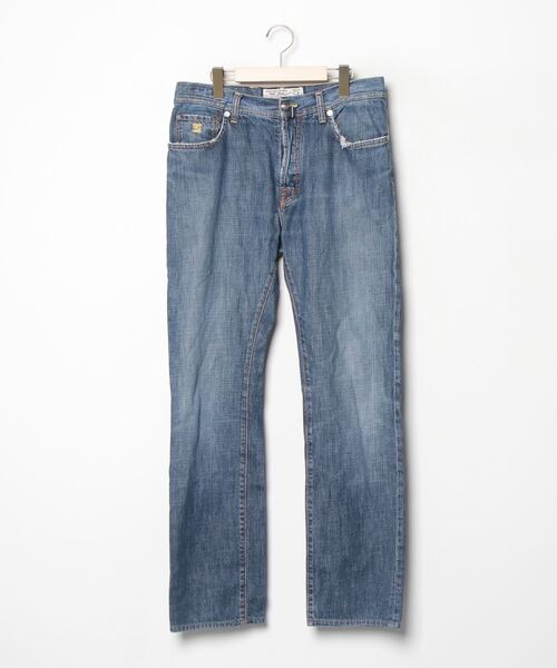 極上の一本｜新品タグ付 JACOB COHEN デニムパンツ 33 JACOB COHEN 「JACOB COHEN」 加工デニムパンツ 33 ブルー