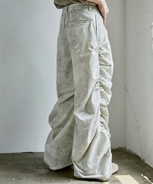 Spielio パンツ 「Spielio」Fade patterned shirred design pants