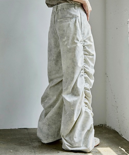 Spielio ワイドパンツ パンツ 「Spielio」Fade patterned shirred 