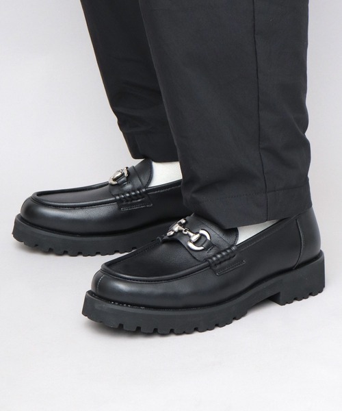 glabella（グラベラ） ローファー 厚底 本革 カウレザー ホースビット