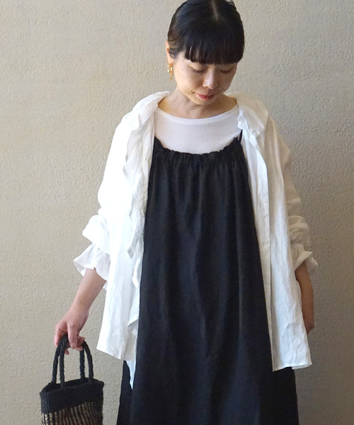 journal standard luxe フレンチリネン フリルパフブラウス 追加》フレンチリネン フリルパフブラウス（シャツ／ブラウス