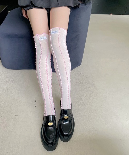 SANSeLF（サンセルフ） 靴下 「SANSeLF」ステッチライントリム フリル