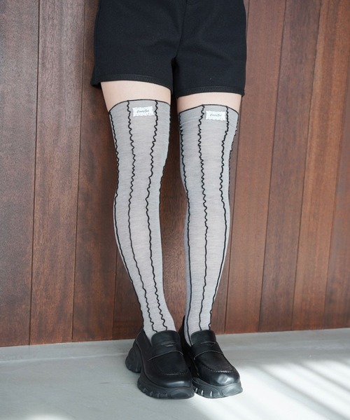 SANSeLF（サンセルフ） 靴下 「SANSeLF」ステッチライントリム フリル