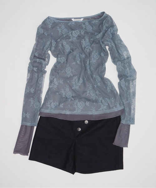 musubore（ムスボレ） tシャツ layered lace tops / レイヤードレース 