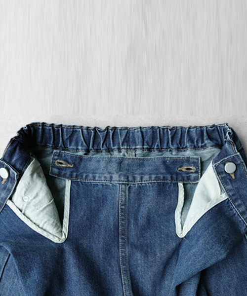 [antiqua] обработка Denim брюки M голубой женский 