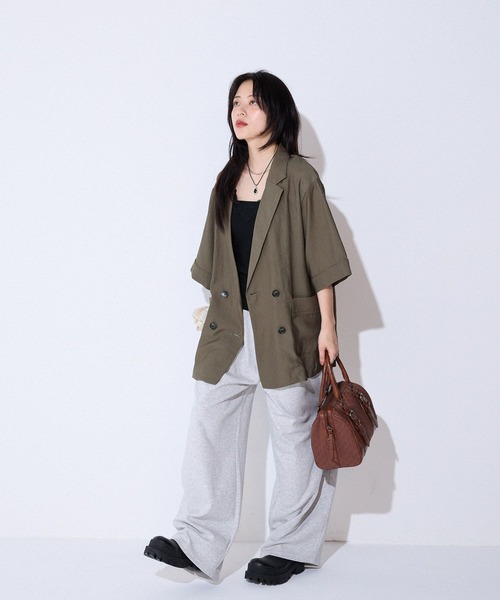 JEANASIS ジャケット テーラードジャケット ルーズWジャケットSS