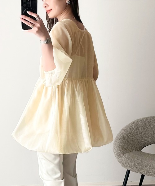 「classicalelf」 7分袖チュニック SMALL アイボリー レディース