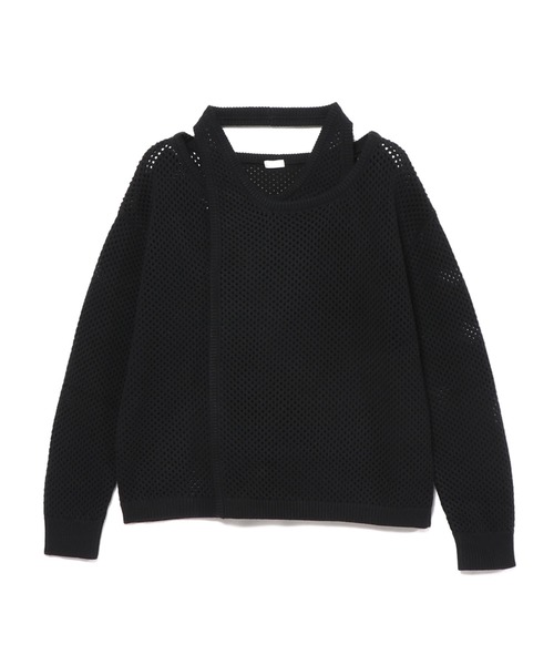 「COLUMN」 長袖ニット FREE オフホワイト レディース_画像8