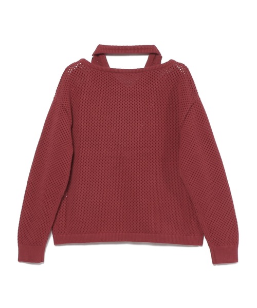 「COLUMN」 長袖ニット FREE オフホワイト レディース_画像9