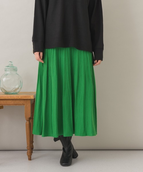 「KATHARINE ROSS」 「palm RICHE」ニットスカート MEDIUM ブラック レディース