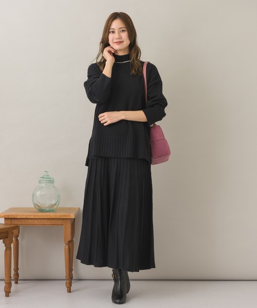 「KATHARINE ROSS」 「palm RICHE」ニットスカート MEDIUM ブラック レディース