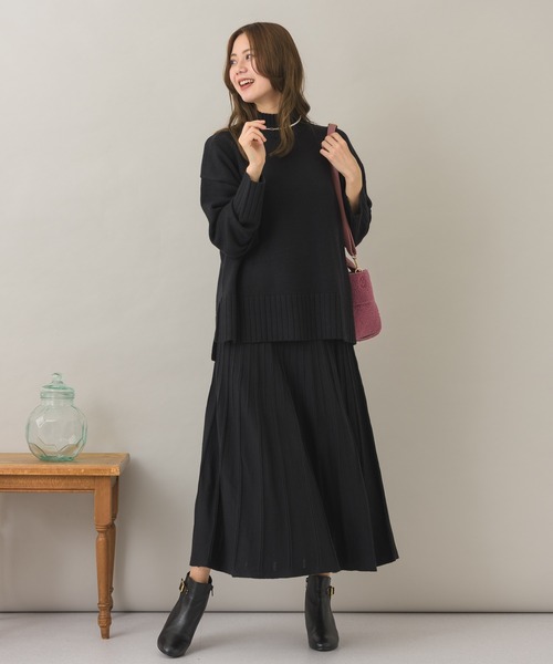 「KATHARINE ROSS」 「palm RICHE」ニットスカート MEDIUM ブラック レディース
