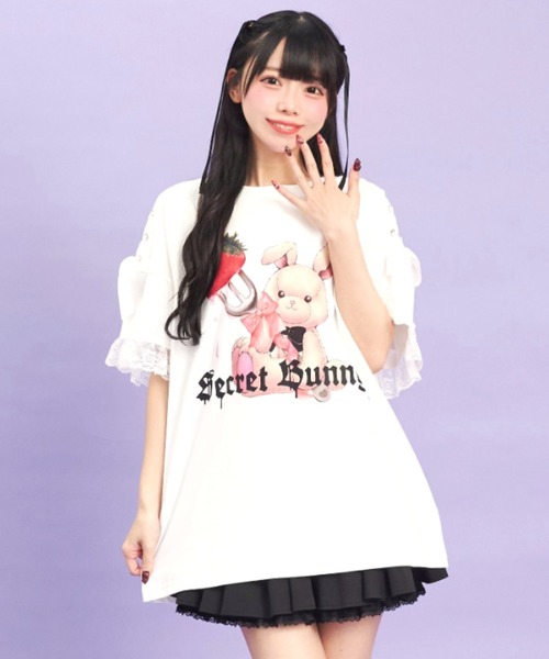 トップス SECRET SLY | GRAPHICAL SHEER トップス (Tシャツ・カットソー(長袖