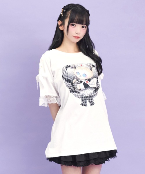 トップス SECRET SLY | GRAPHICAL SHEER トップス (Tシャツ・カットソー(長袖