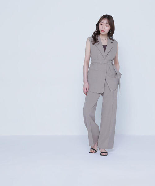 「NATURAL BEAUTY BASIC」 ベスト SMALL ネイビー レディース