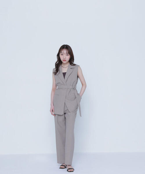 「NATURAL BEAUTY BASIC」 ベスト SMALL ネイビー レディース