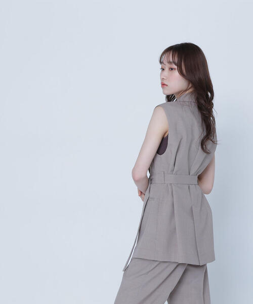 「NATURAL BEAUTY BASIC」 ベスト SMALL ネイビー レディース